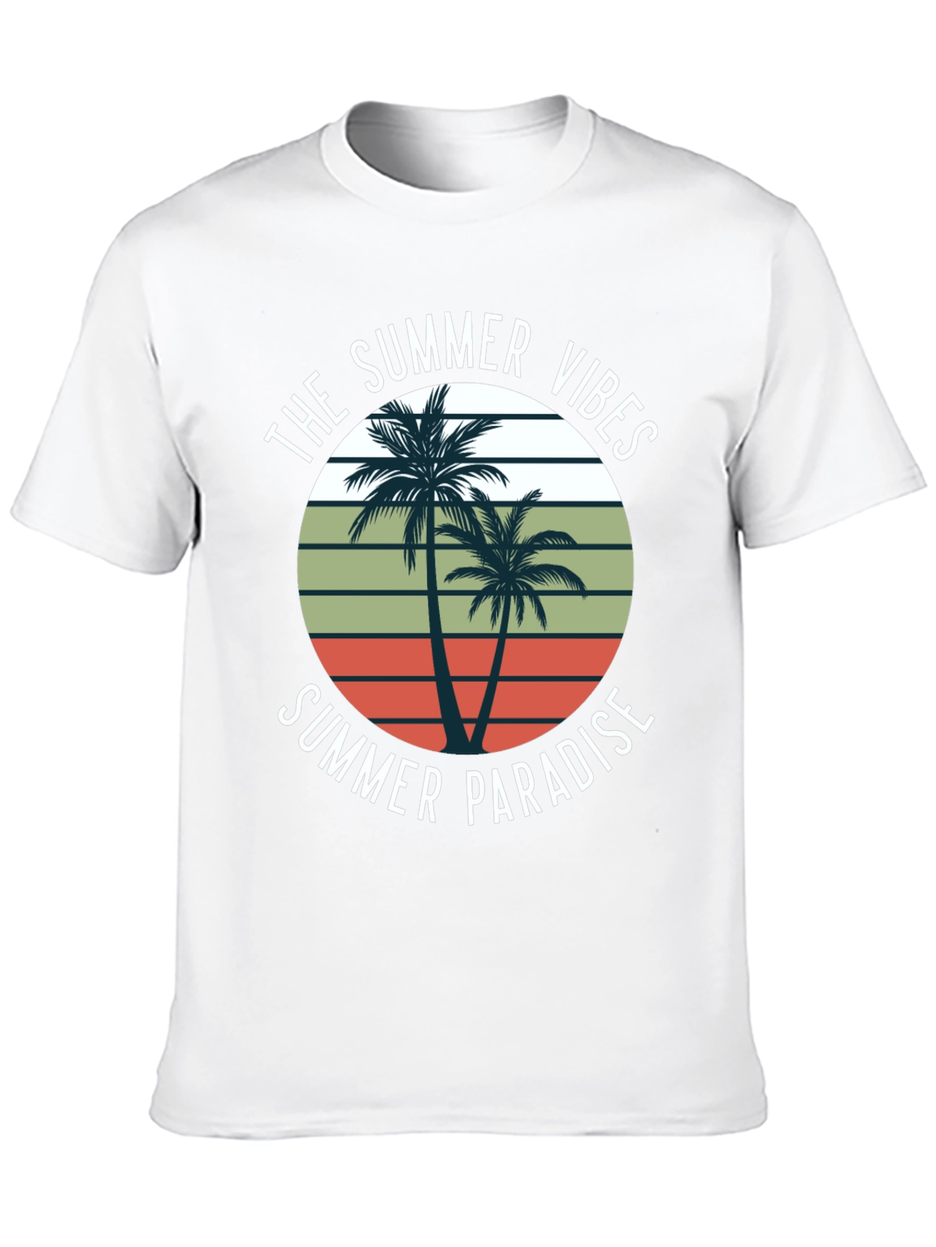 Summer Vibes Palm Tree Graphic T-Shirt
