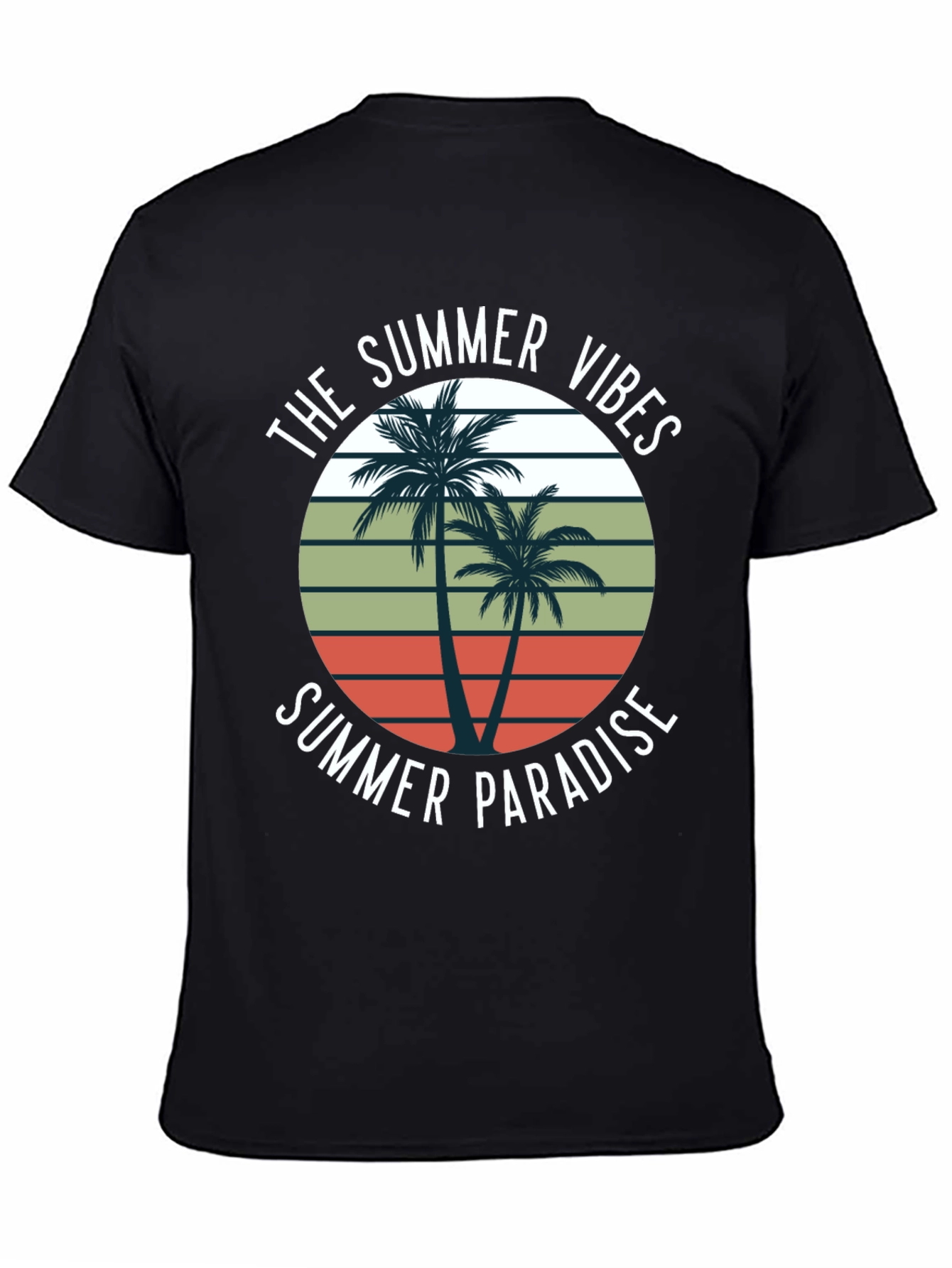 Summer Vibes Palm Tree Graphic T-Shirt