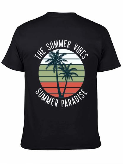 Summer Vibes Palm Tree Graphic T-Shirt