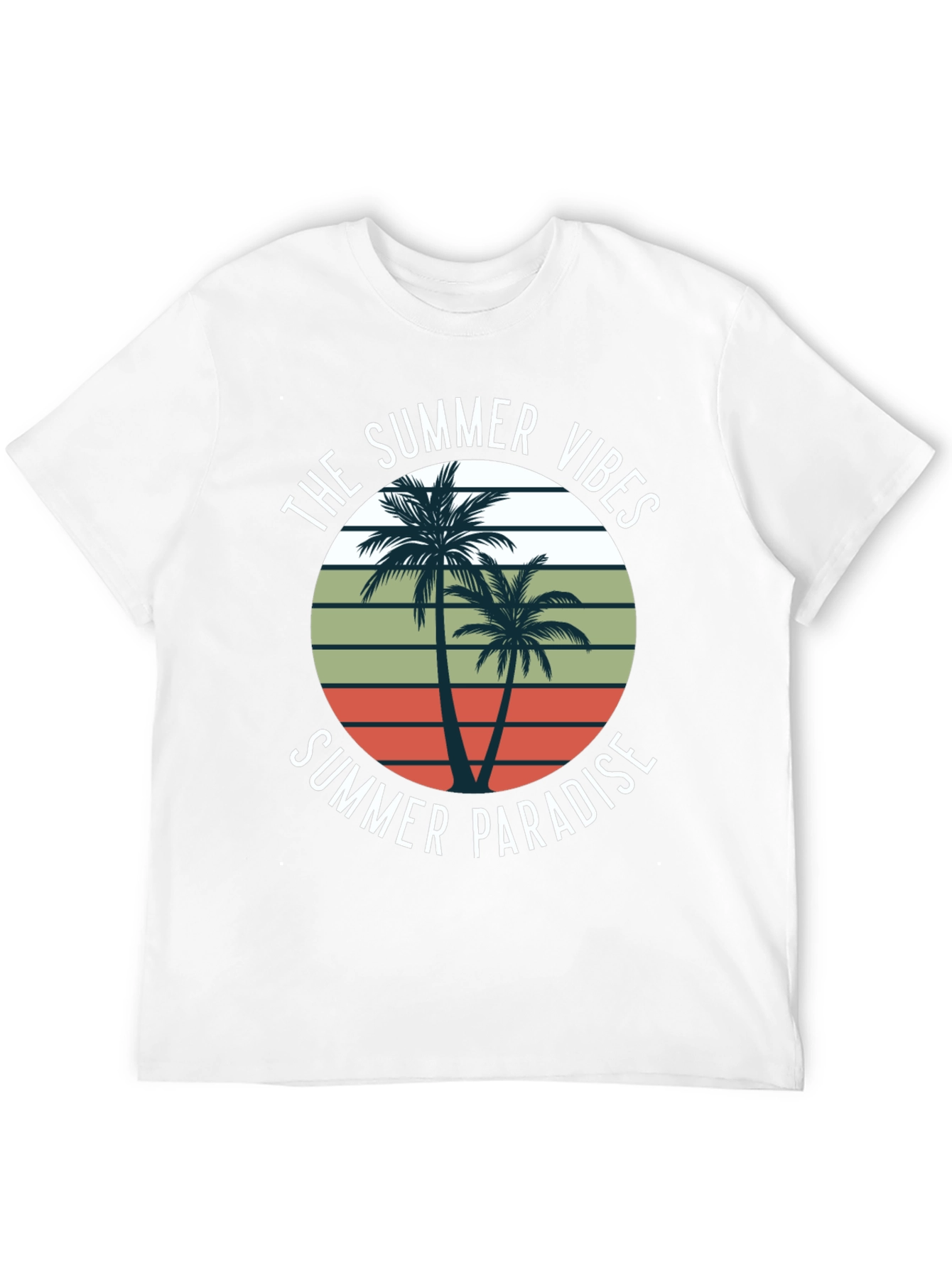Summer Vibes Palm Tree Graphic T-Shirt