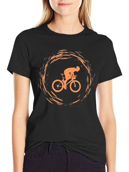 Bicycle Rider Graphic Tee - Casual Style