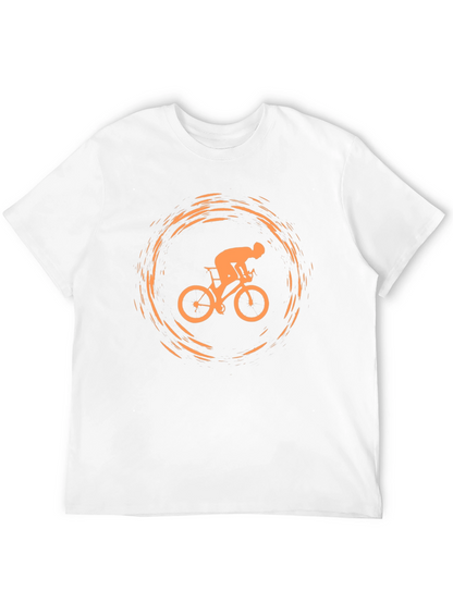 Bicycle Rider Graphic Tee - Casual Style