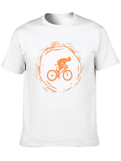 Bicycle Rider Graphic Tee - Casual Style
