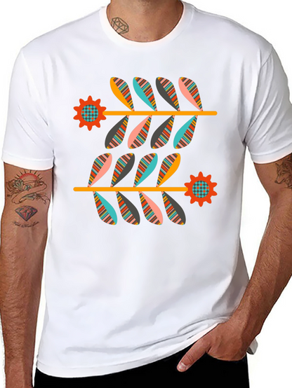 Retro Floral Graphic Tee - Black