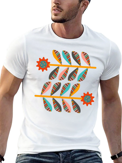 Retro Floral Graphic Tee - Black