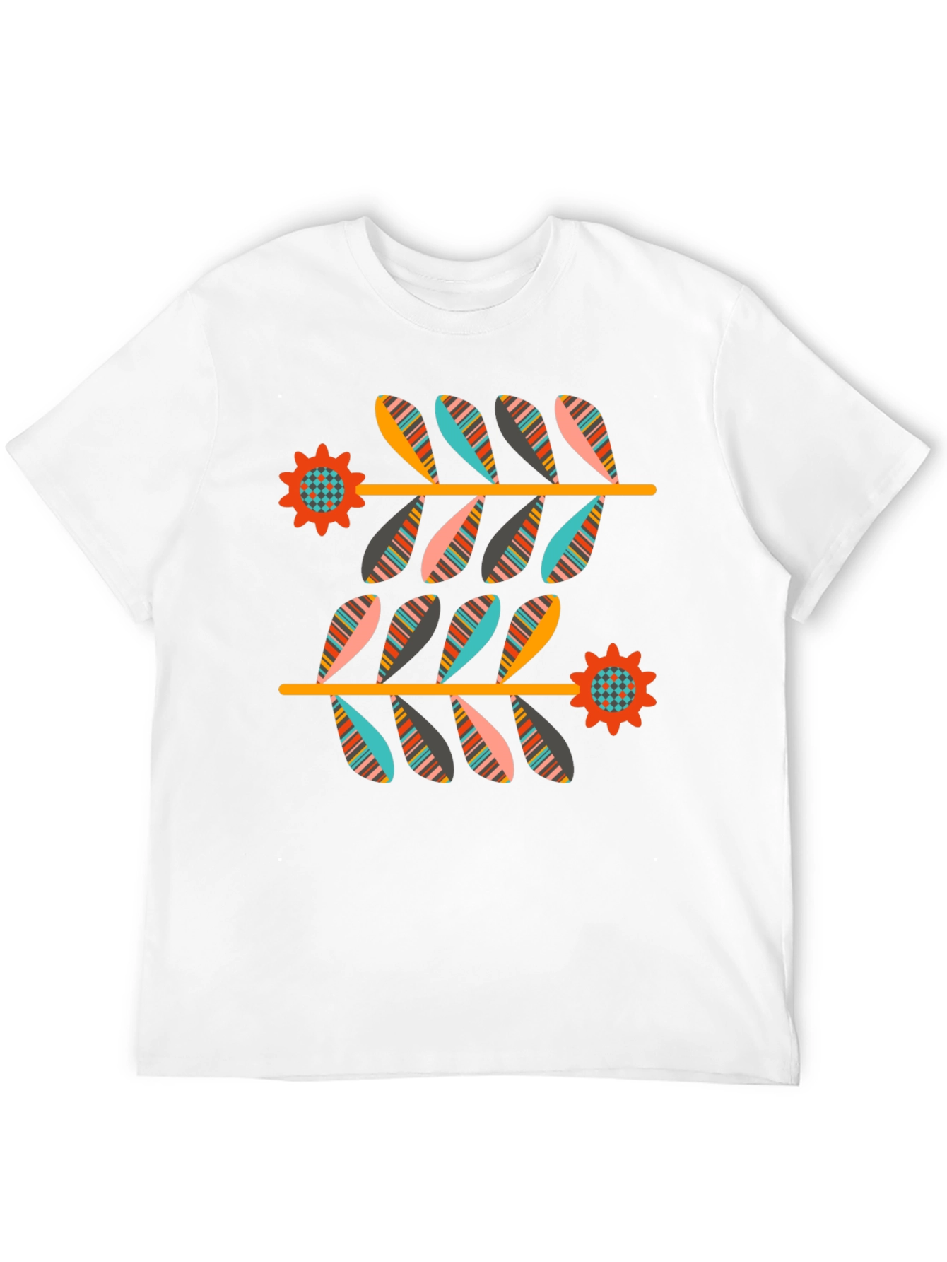 Retro Floral Graphic Tee - Black