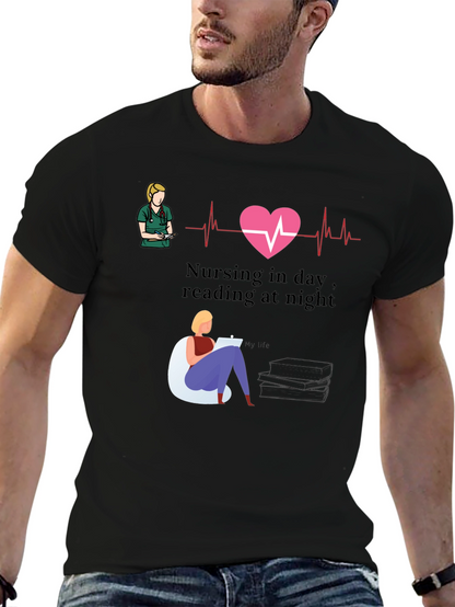 Nursing Day Reading Night T-Shirt Nurse Gift
