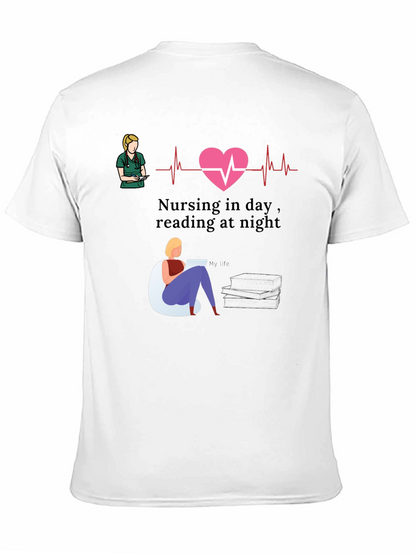 Nursing Day Reading Night T-Shirt Nurse Gift