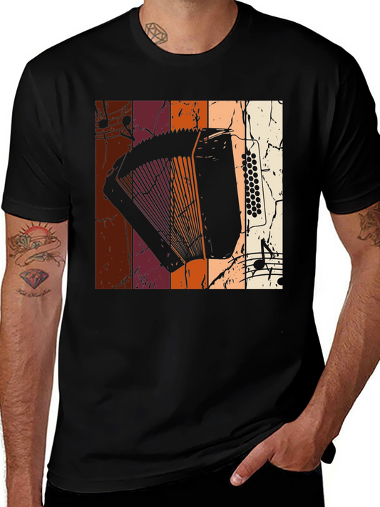 Retro Accordion Music T-Shirt - Vintage Style