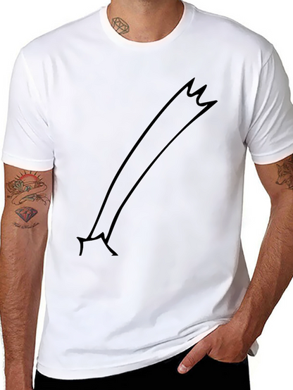 Minimalist Black T-Shirt with Comet Graphic