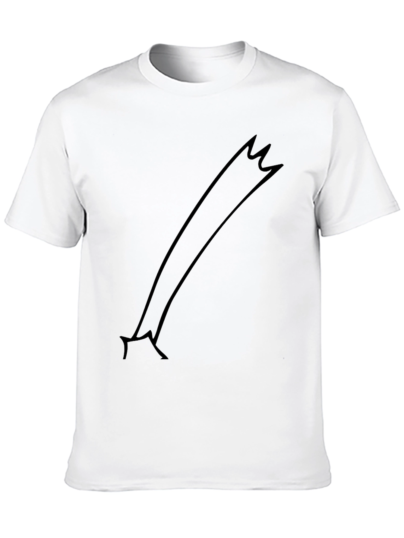 Minimalist Black T-Shirt with Comet Graphic