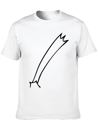 Minimalist Black T-Shirt with Comet Graphic