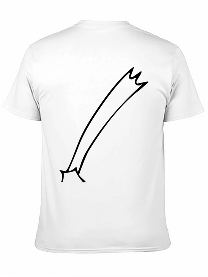 Minimalist Black T-Shirt with Comet Graphic