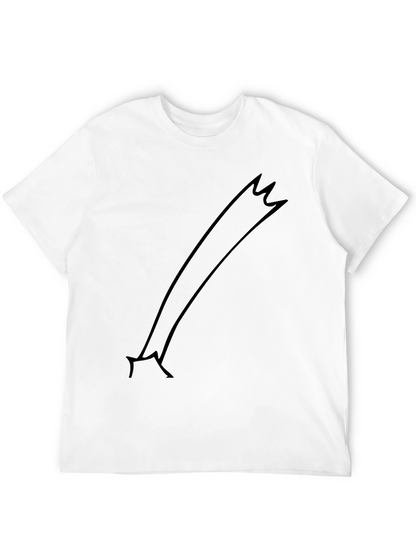 Minimalist Black T-Shirt with Comet Graphic