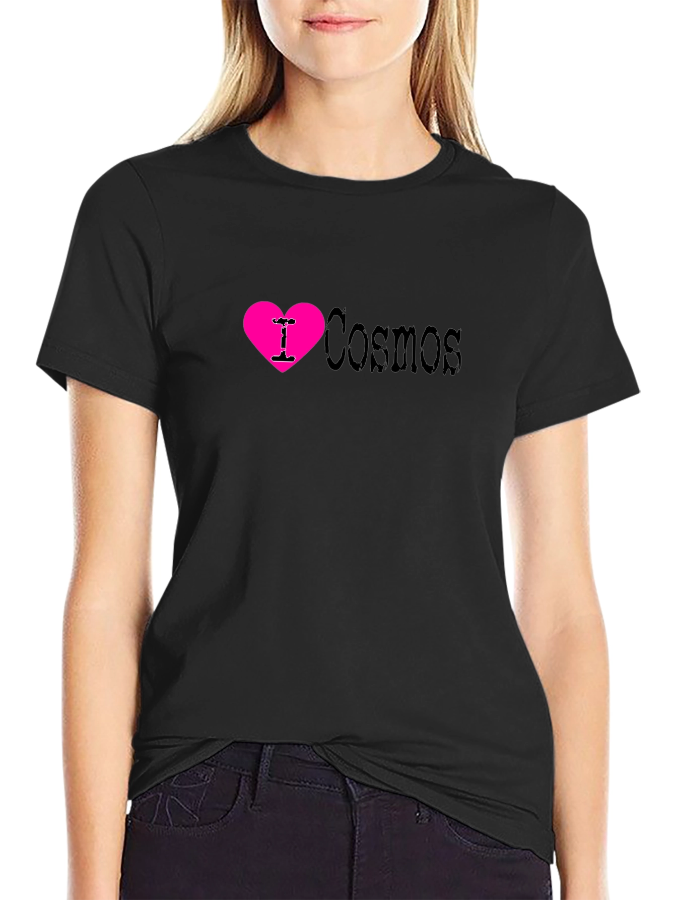 I Love Cosmos T-Shirt - Black Cotton Blend
