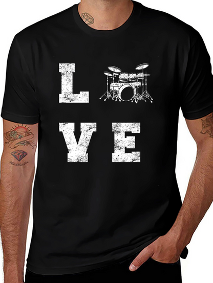 Love Drums Black T-Shirt