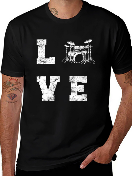 Love Drums Black T-Shirt