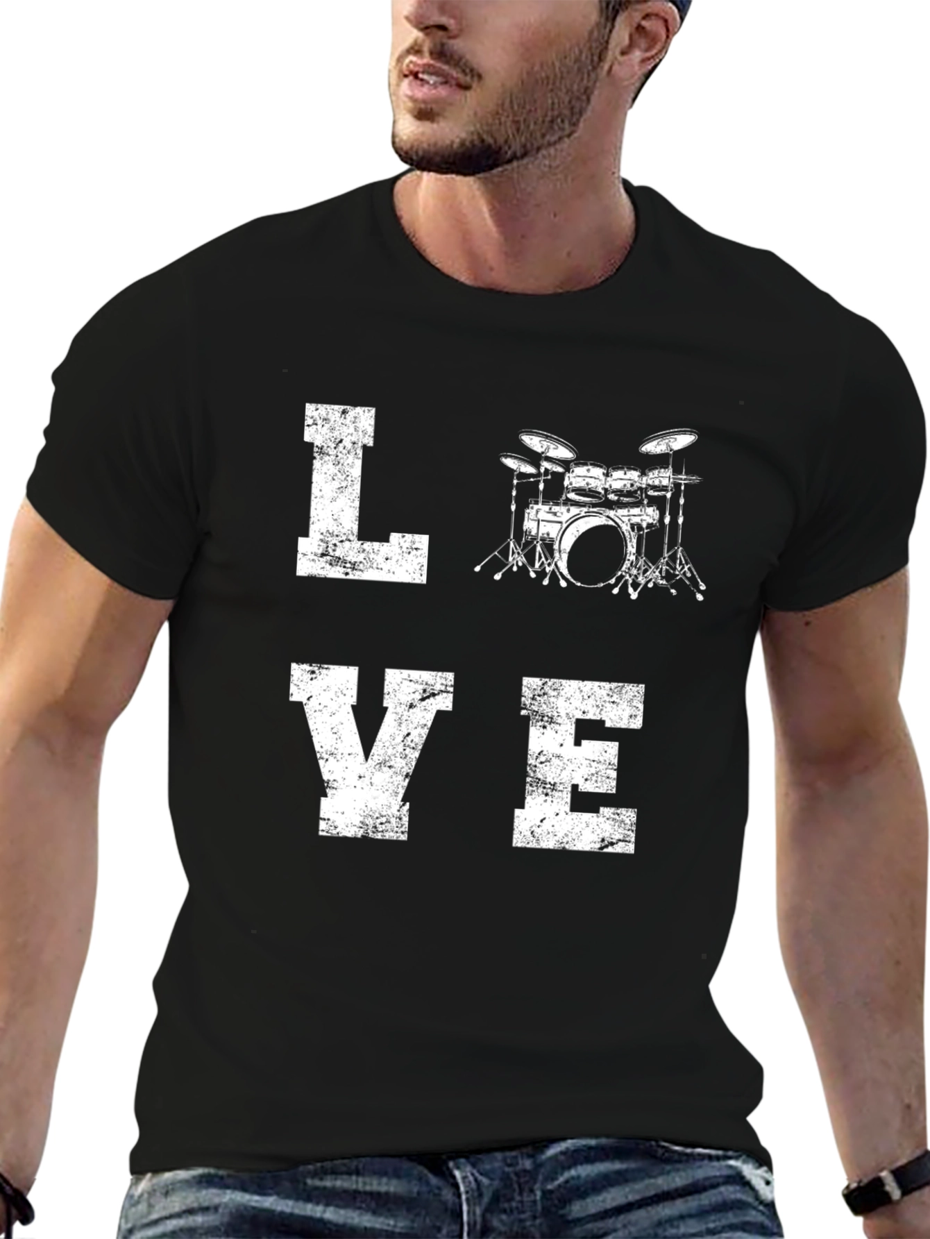 Love Drums Black T-Shirt