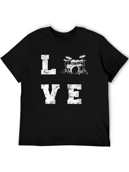 Love Drums Black T-Shirt