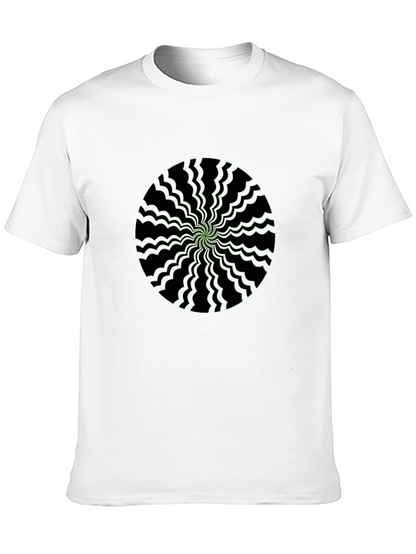 Psychedelic Graphic Print Mens Black T-Shirt