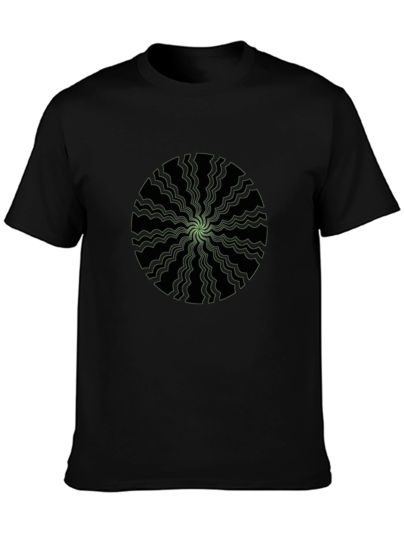 Psychedelic Graphic Print Mens Black T-Shirt