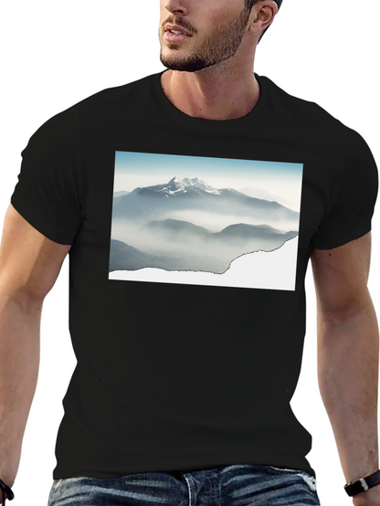 Mountains Graphic Black T-Shirt