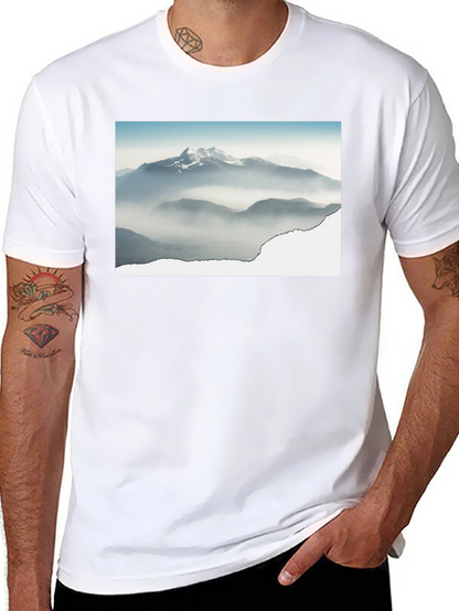 Mountains Graphic Black T-Shirt