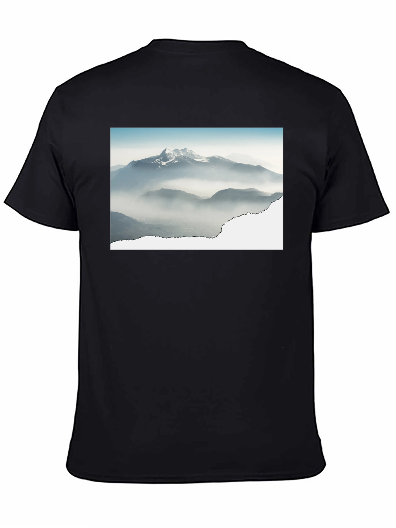 Mountains Graphic Black T-Shirt