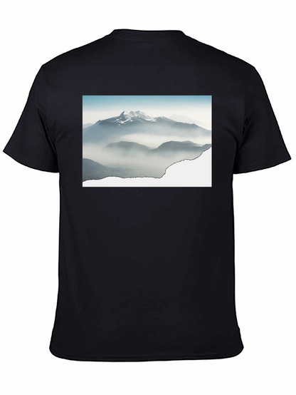 Mountains Graphic Black T-Shirt
