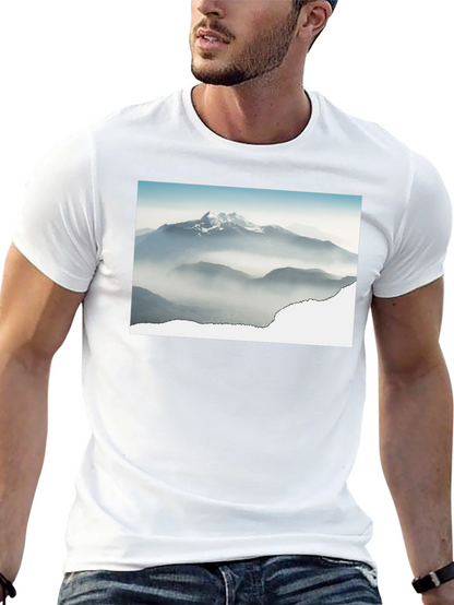 Mountains Graphic Black T-Shirt