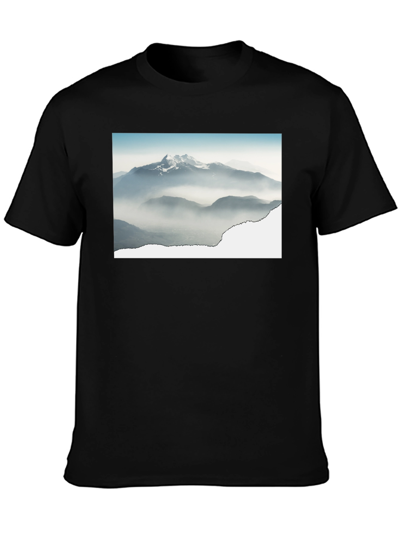 Mountains Graphic Black T-Shirt
