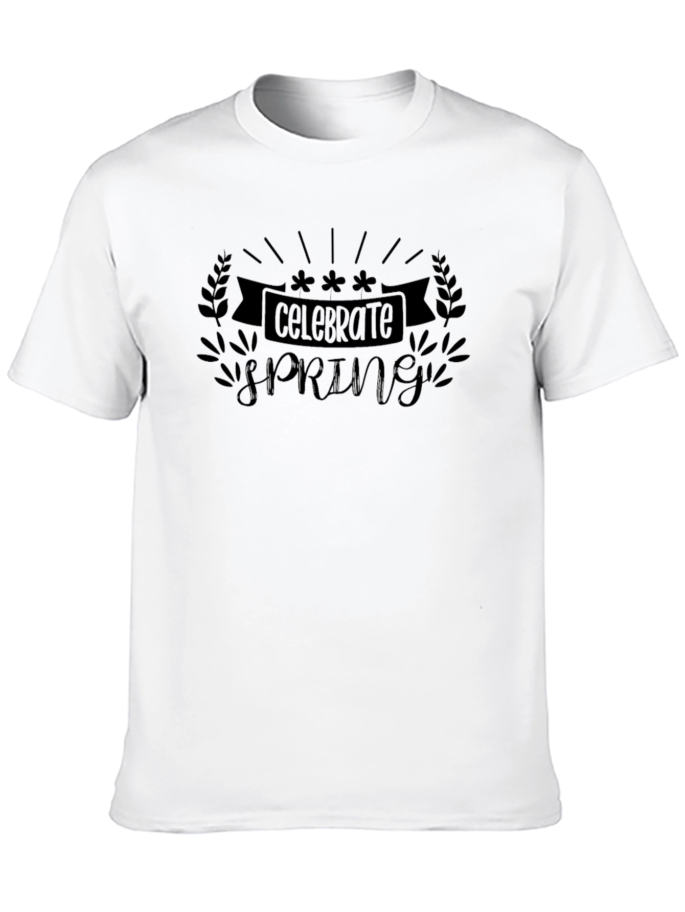 Celebrate Spring Black T-Shirt