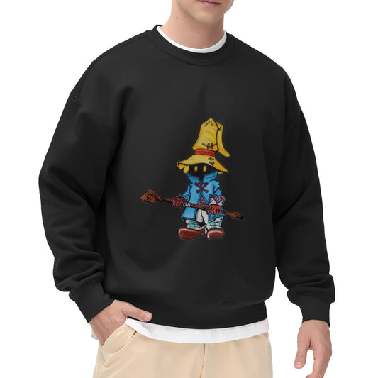 Whimsical Wizard Cartoon Crewneck Sweatshirt