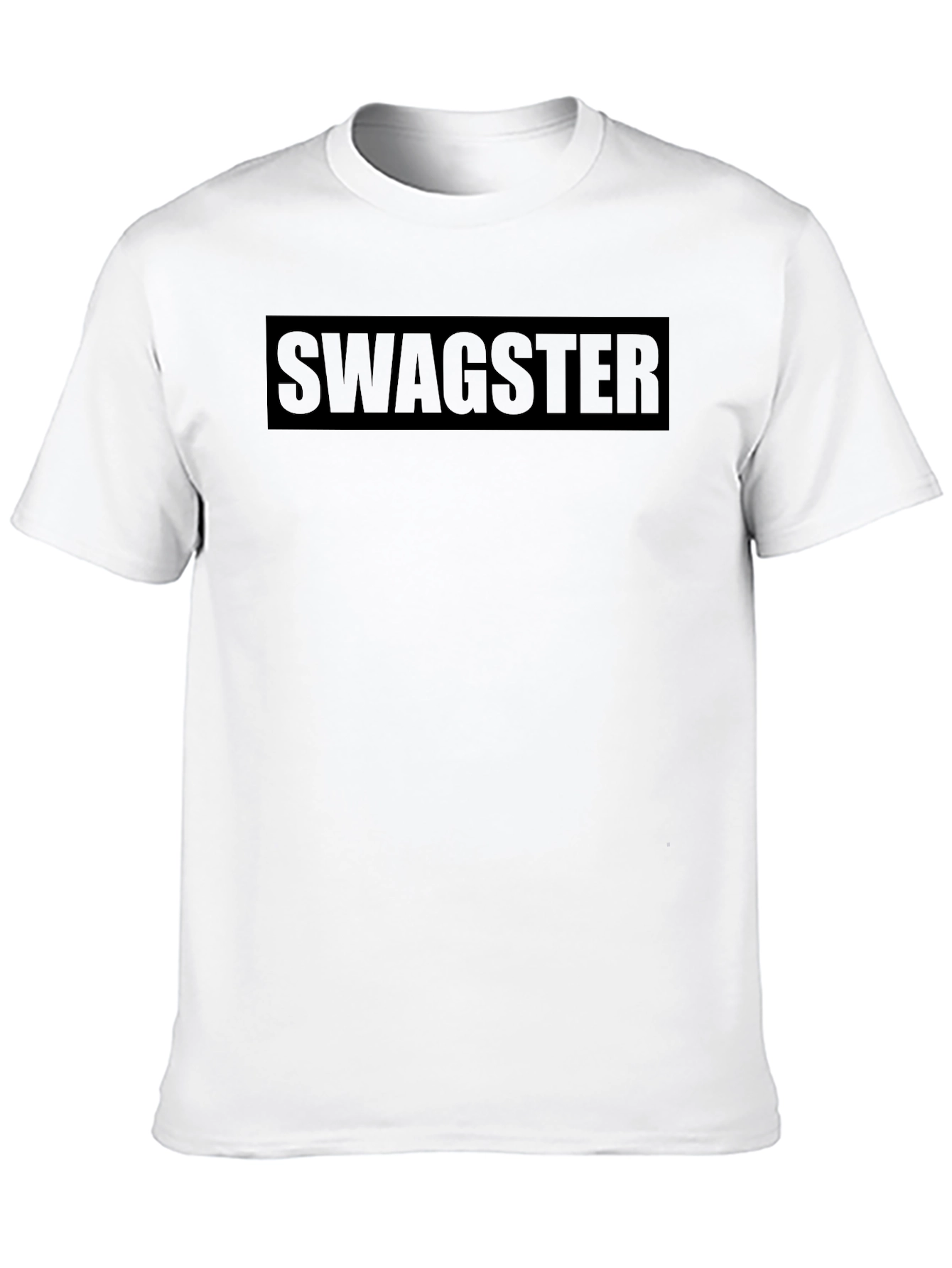 Mens Black Swagster Graphic Tee - Casual Style