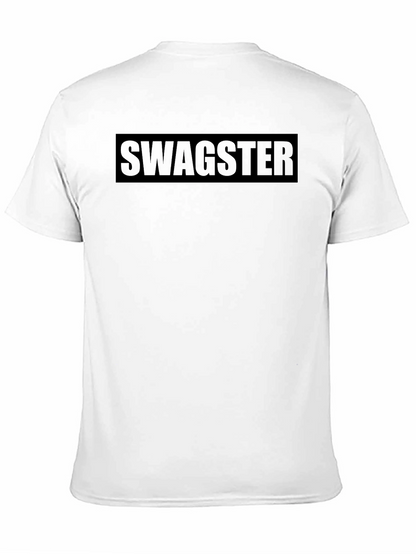 Mens Black Swagster Graphic Tee - Casual Style