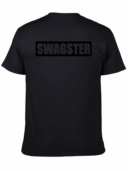 Mens Black Swagster Graphic Tee - Casual Style