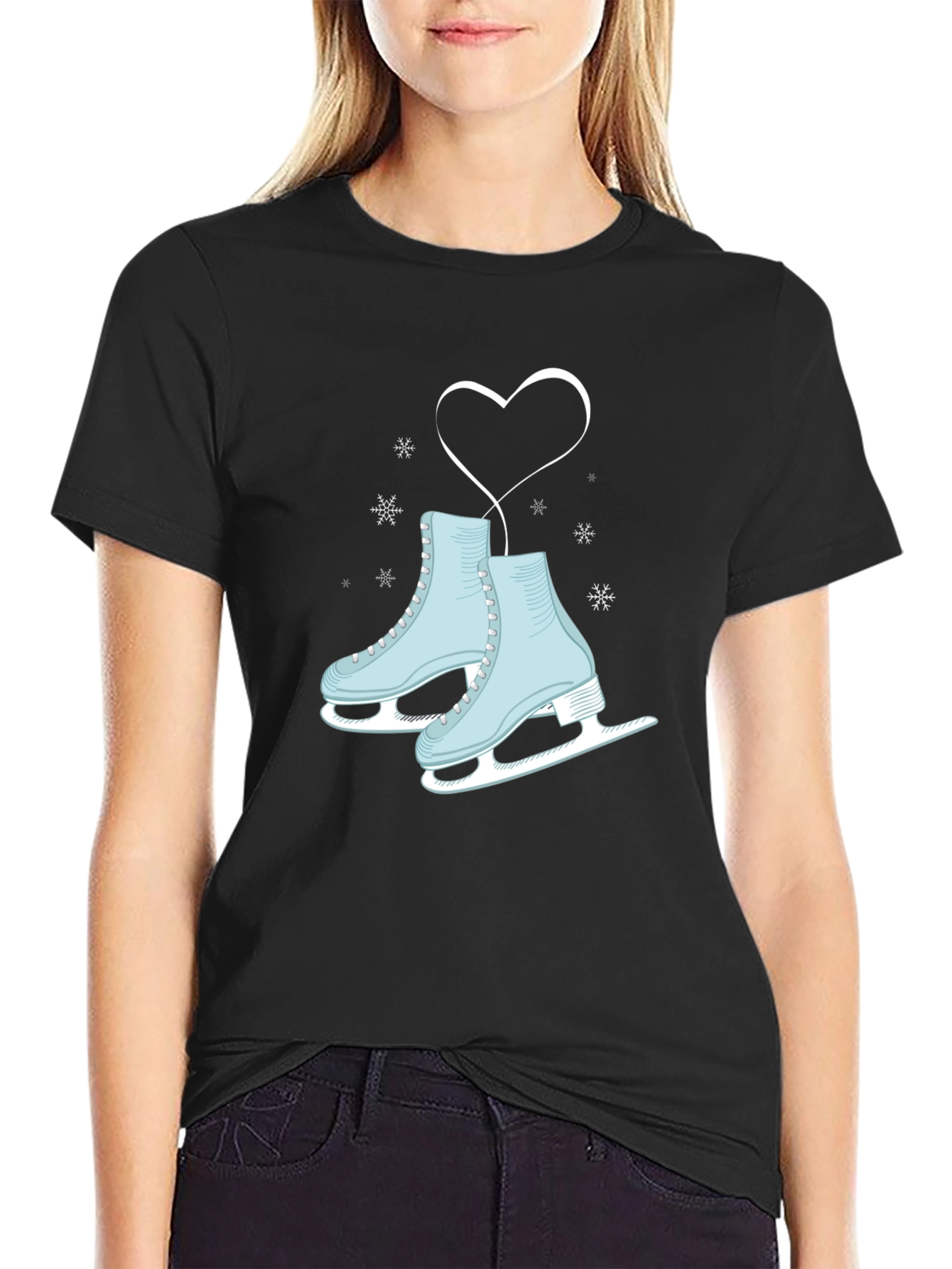 Ice Skating Heart Tee