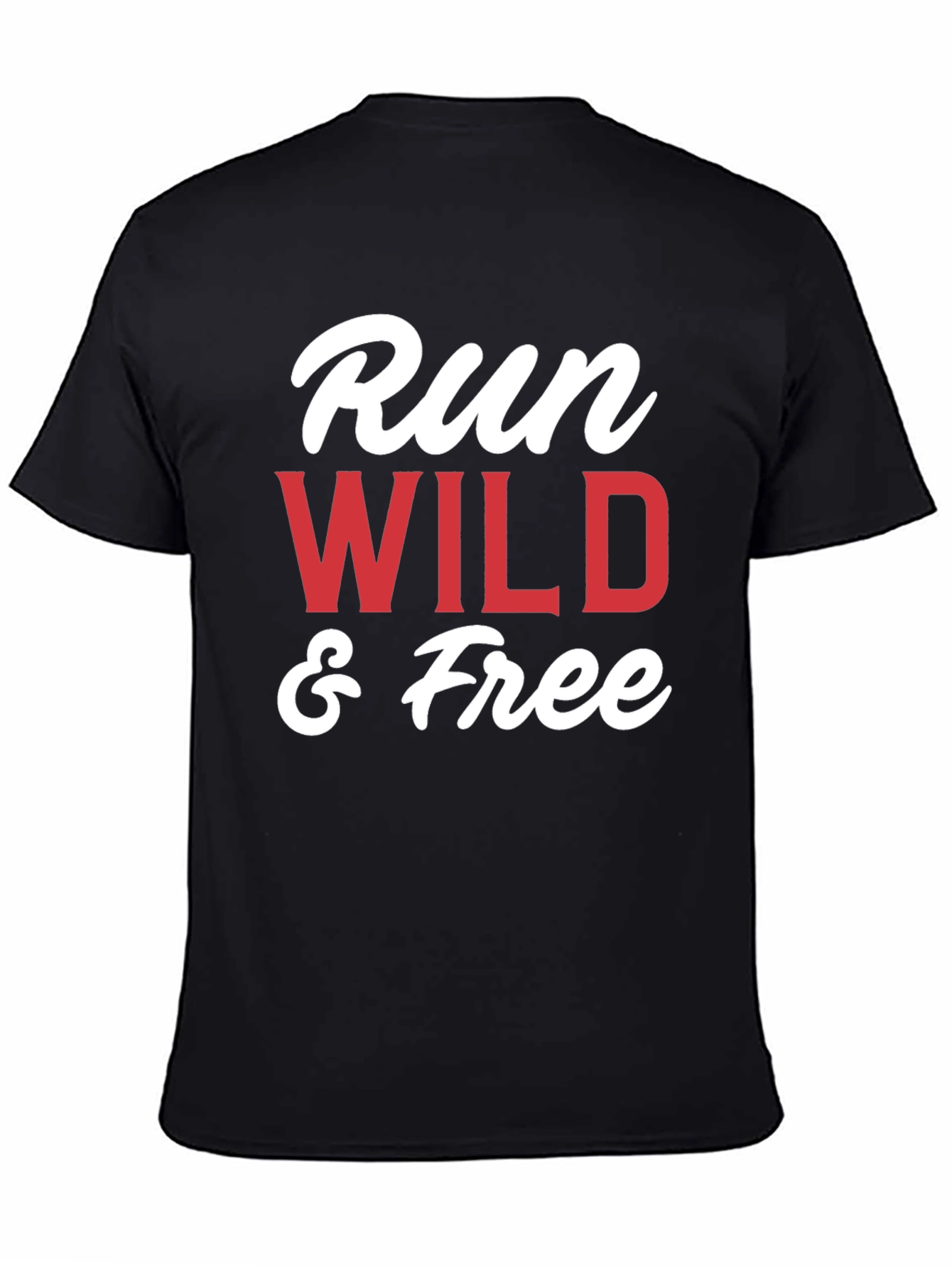 Run Wild & Free Graphic T-Shirt - Black