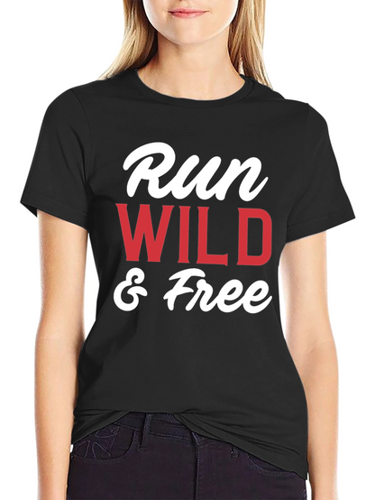 Run Wild & Free Graphic T-Shirt - Black