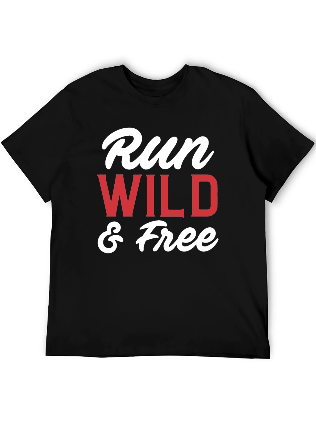 Run Wild & Free Graphic T-Shirt - Black