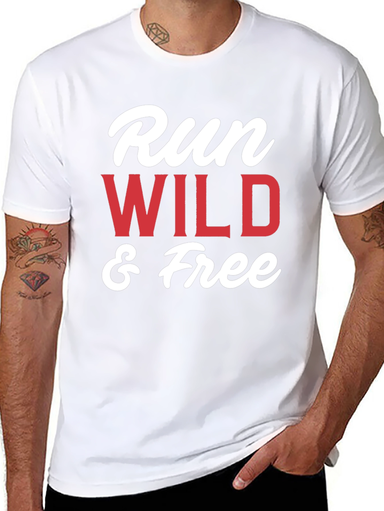Run Wild & Free Graphic T-Shirt - Black