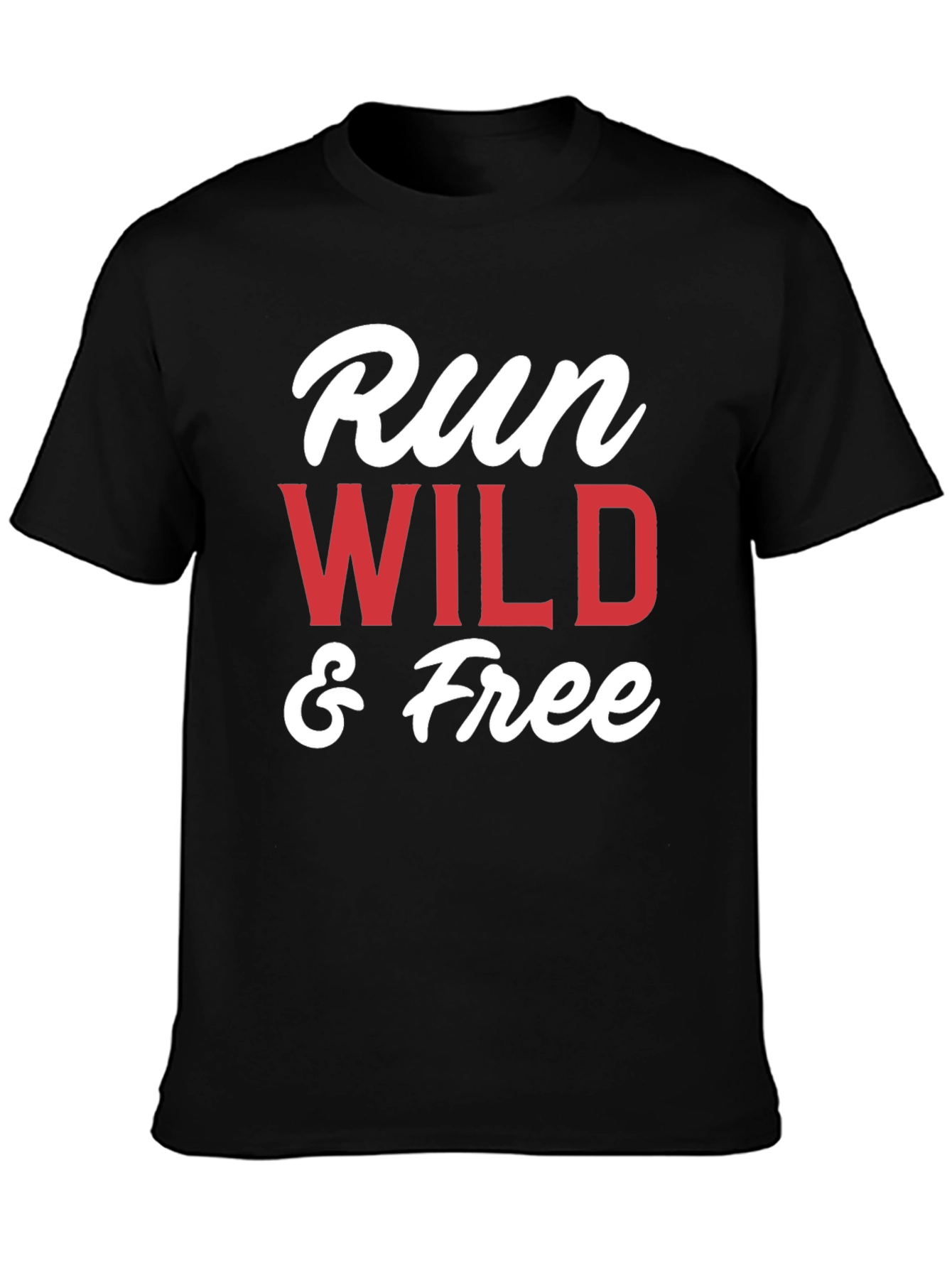 Run Wild & Free Graphic T-Shirt - Black