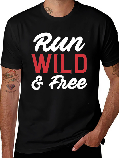 Run Wild & Free Graphic T-Shirt - Black