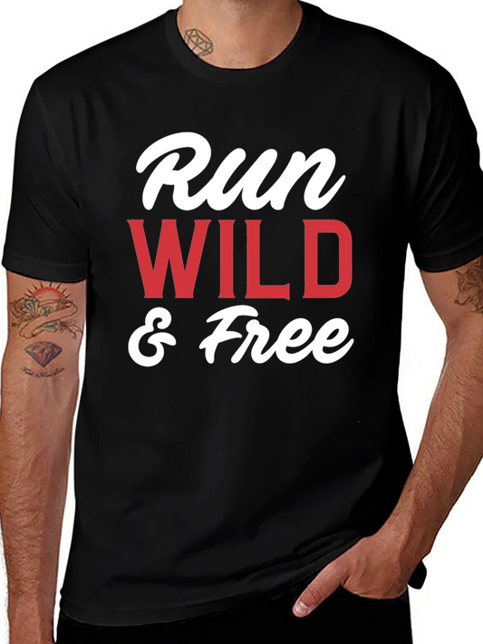 Run Wild & Free Graphic T-Shirt - Black