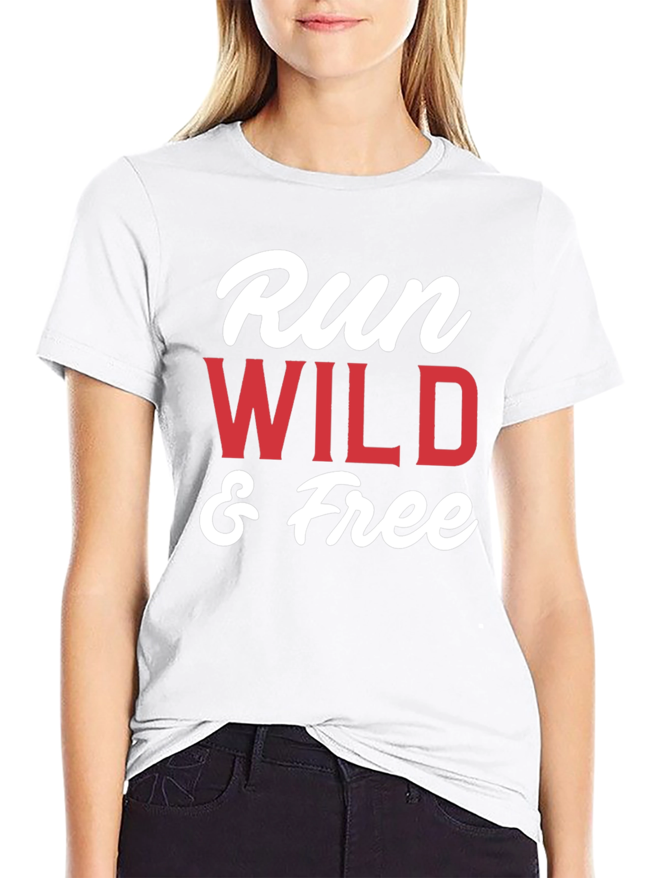 Run Wild & Free Graphic T-Shirt - Black