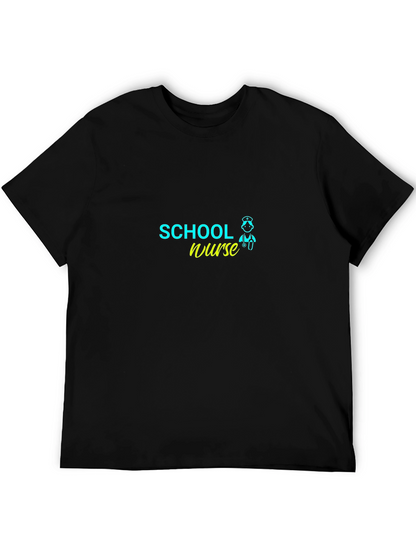 School Nurse T-Shirt - Black Cotton Tee