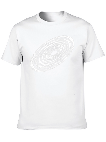 Abstract Vortex Graphic T-Shirt - Black