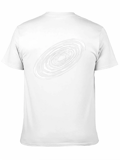 Abstract Vortex Graphic T-Shirt - Black