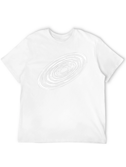 Abstract Vortex Graphic T-Shirt - Black