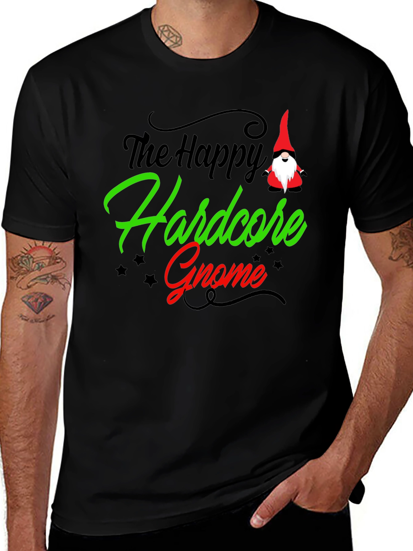 Happy Hardcore Gnome Graphic T-Shirt